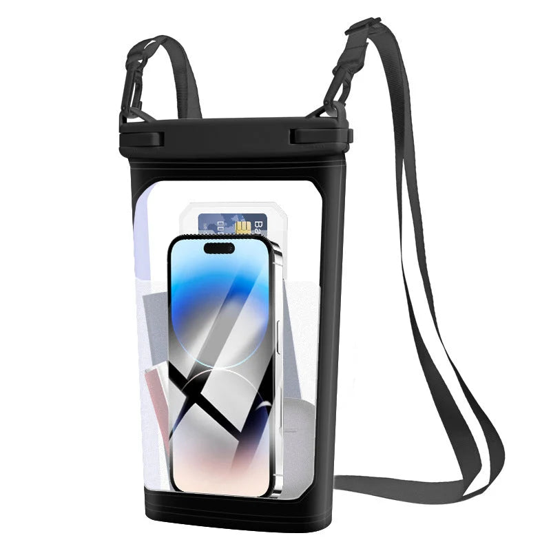 Phone Case Waterproof Clear Touchscreen Lanyard & Card Pocket