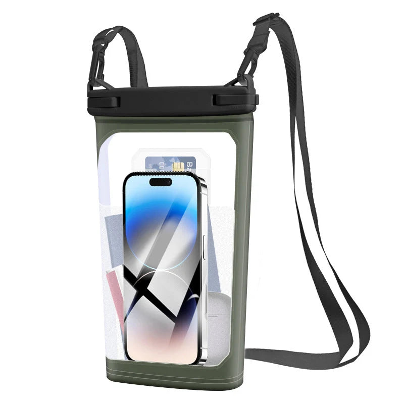Phone Case Waterproof Clear Touchscreen Lanyard & Card Pocket