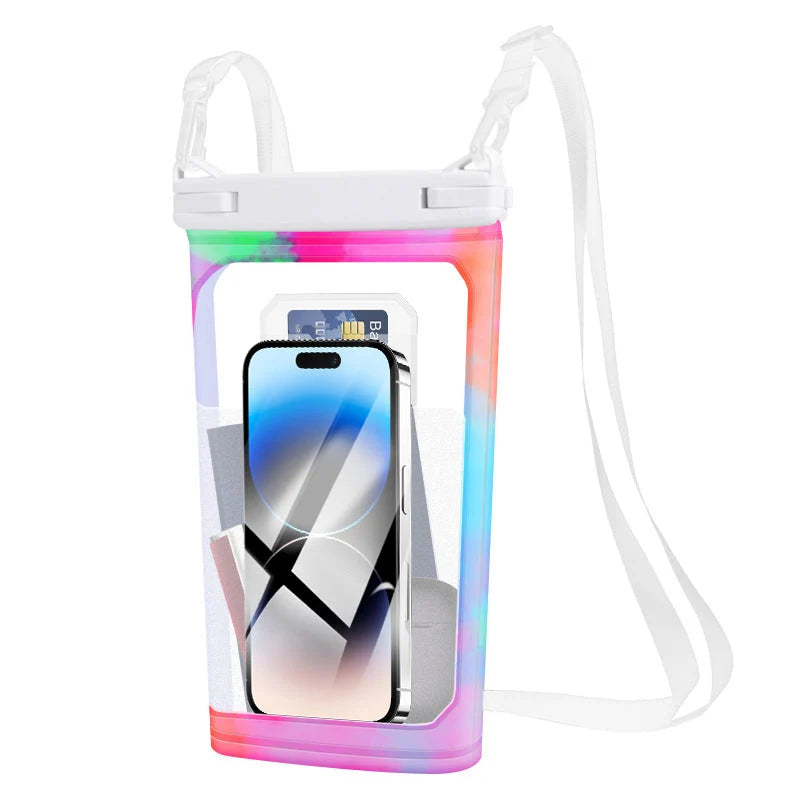 Phone Case Waterproof Clear Touchscreen Lanyard & Card Pocket