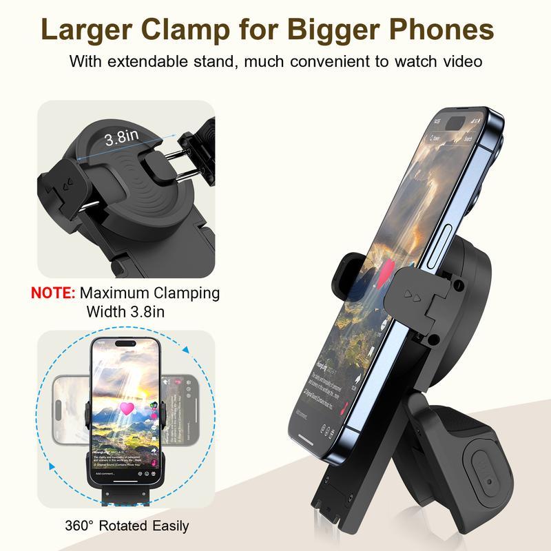 Phone Grip & Bluetooth Remote 180° Rotatable Non-Slip Silicone