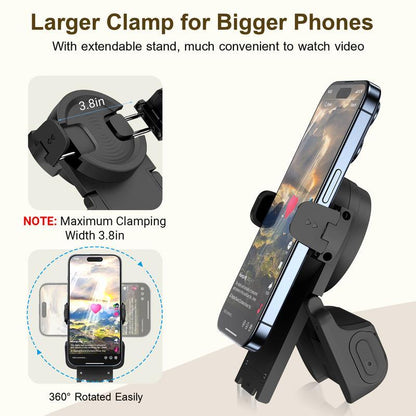 Phone Grip & Bluetooth Remote 180° Rotatable Non-Slip Silicone