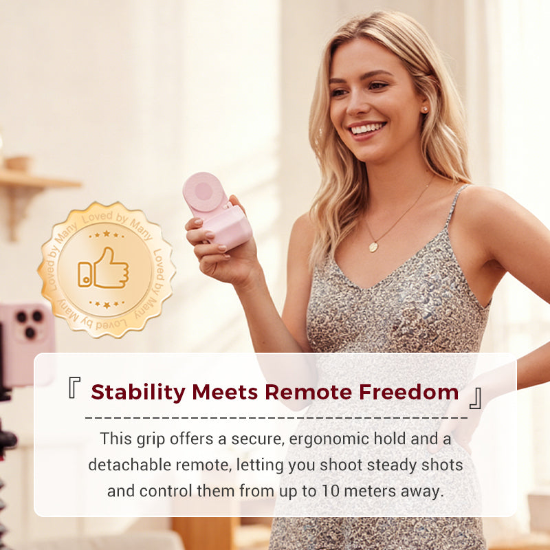 Phone Grip & Bluetooth Remote 180° Rotatable Non-Slip Silicone