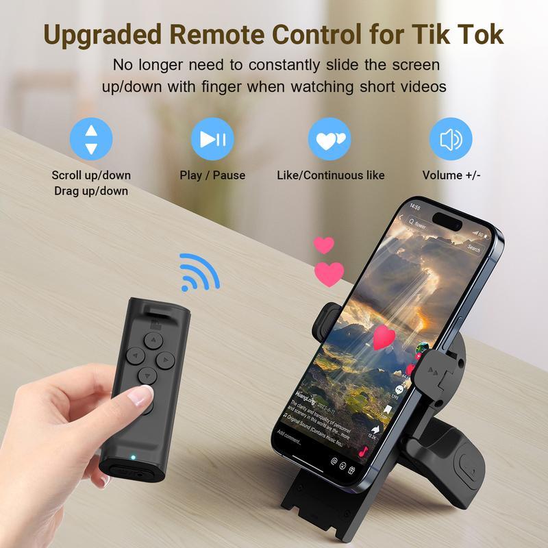 Phone Grip & Bluetooth Remote 180° Rotatable Non-Slip Silicone