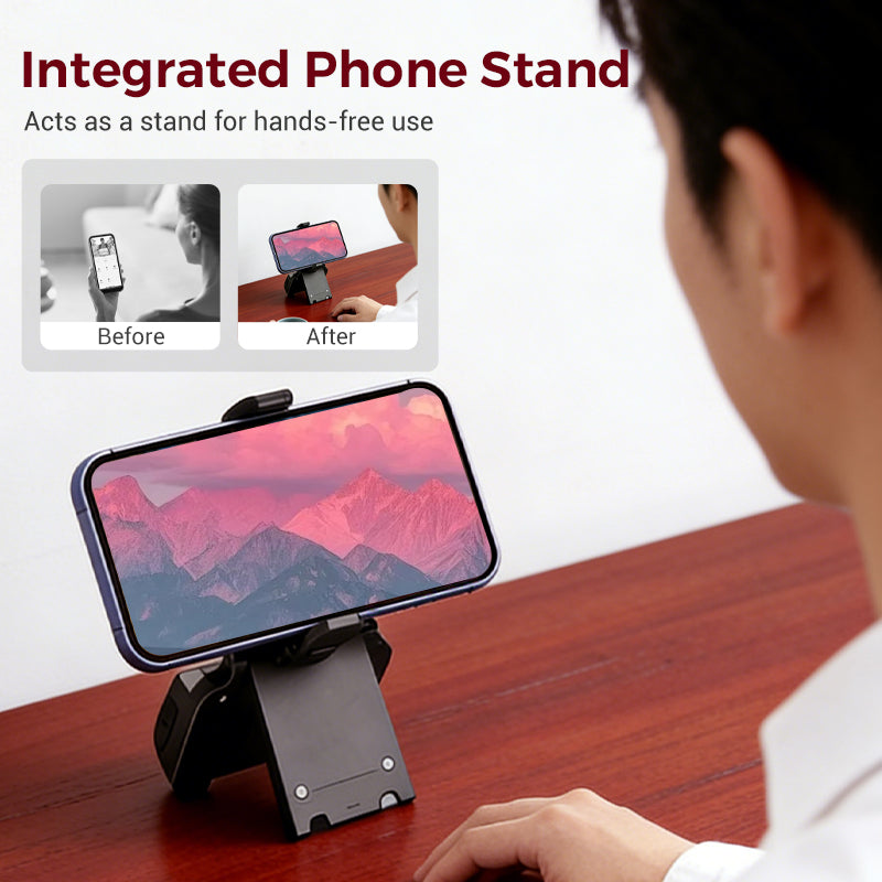 Phone Grip & Bluetooth Remote 180° Rotatable Non-Slip Silicone