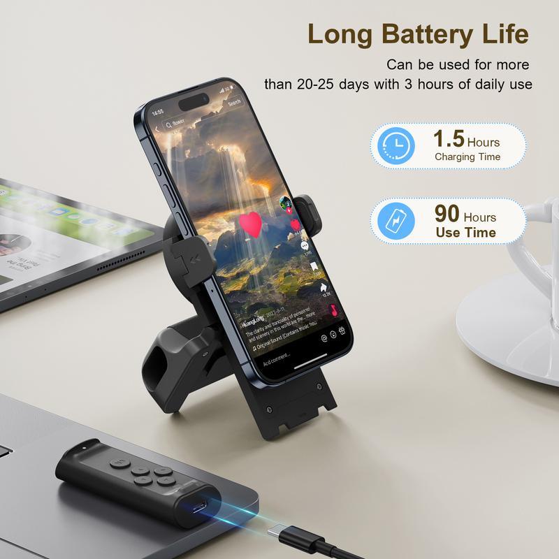Phone Grip & Bluetooth Remote 180° Rotatable Non-Slip Silicone
