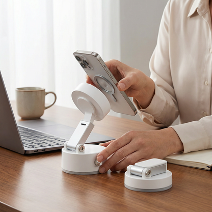 Phone Holder Magnetic & Vacuum Suction Foldable