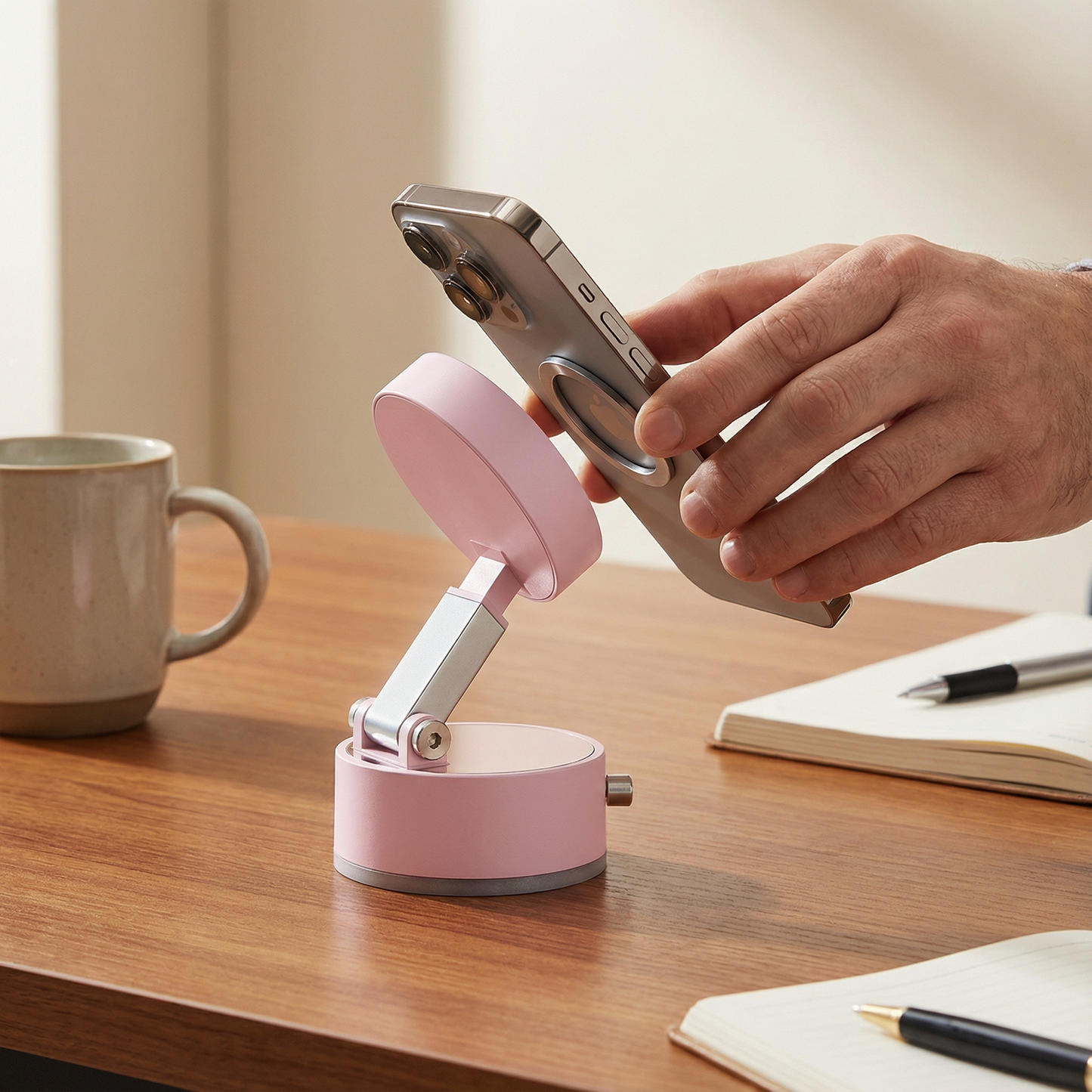 Phone Holder Magnetic & Vacuum Suction Foldable