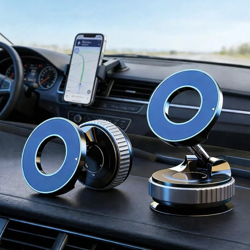 Phone Mount Magnetic Vacuum Suction 360° Rotatable & Foldable