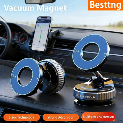 Phone Mount Magnetic Vacuum Suction 360° Rotatable & Foldable