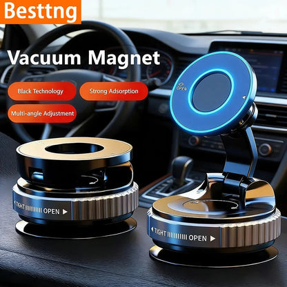 Phone Mount Magnetic Vacuum Suction 360° Rotatable & Foldable