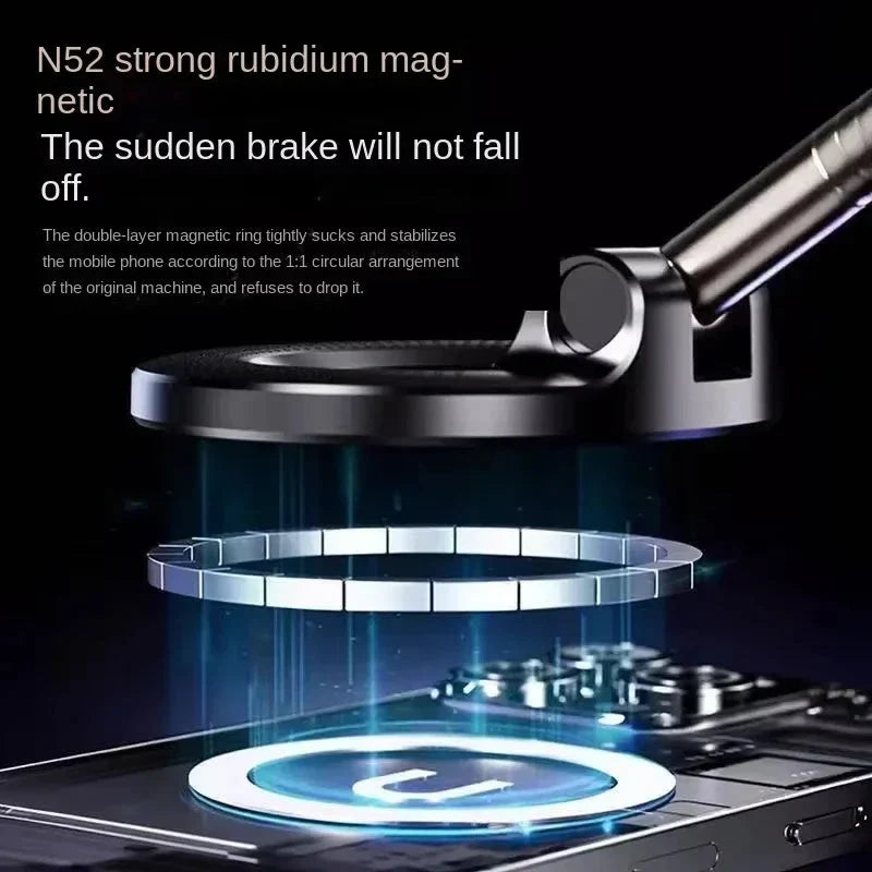 Phone Mount Magnetic Vacuum Suction 360° Rotatable & Foldable