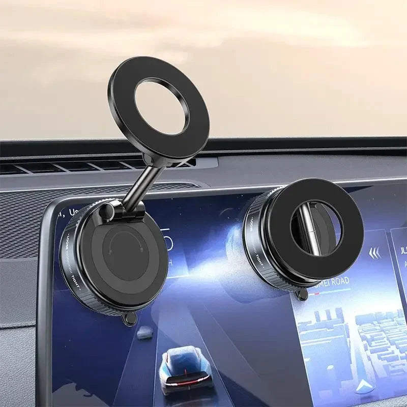 Phone Mount Magnetic Vacuum Suction 360° Rotatable & Foldable