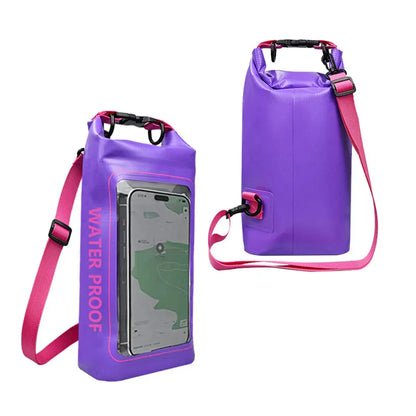Phone Pouch Waterproof PVC Touchscreen Window Detachable Strap