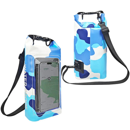 Phone Pouch Waterproof PVC Touchscreen Window Detachable Strap