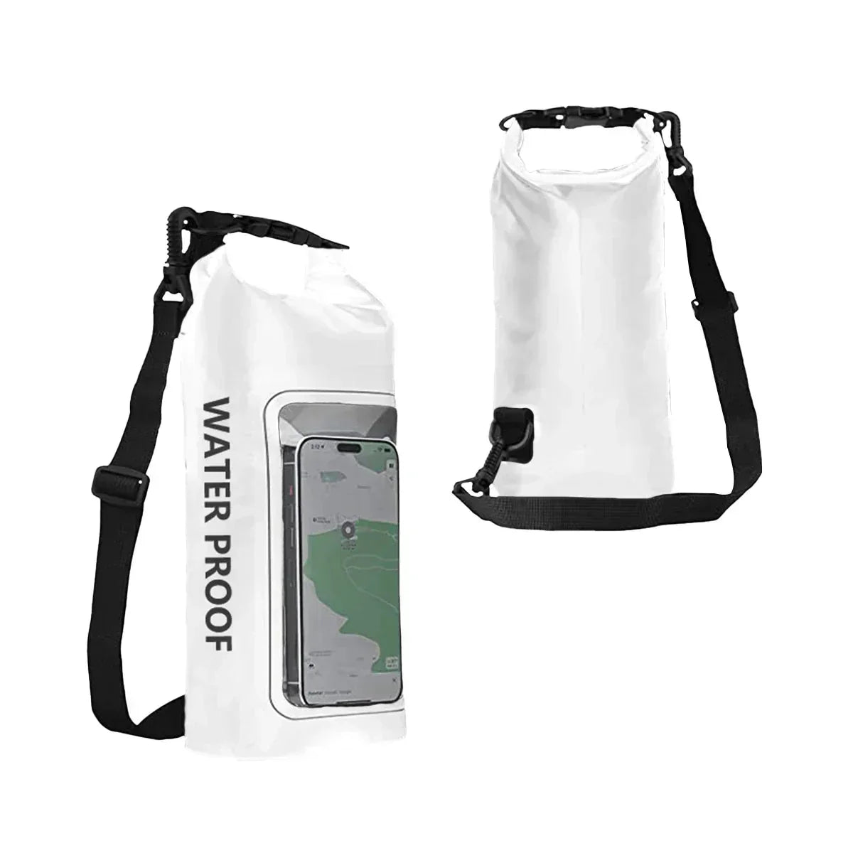 Phone Pouch Waterproof PVC Touchscreen Window Detachable Strap