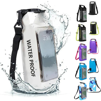 Phone Pouch Waterproof PVC Touchscreen Window Detachable Strap