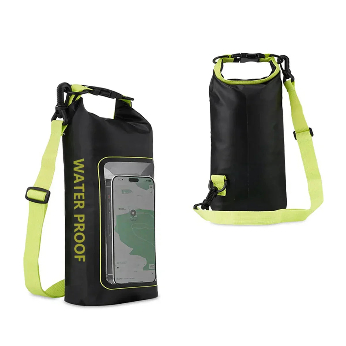Phone Pouch Waterproof PVC Touchscreen Window Detachable Strap