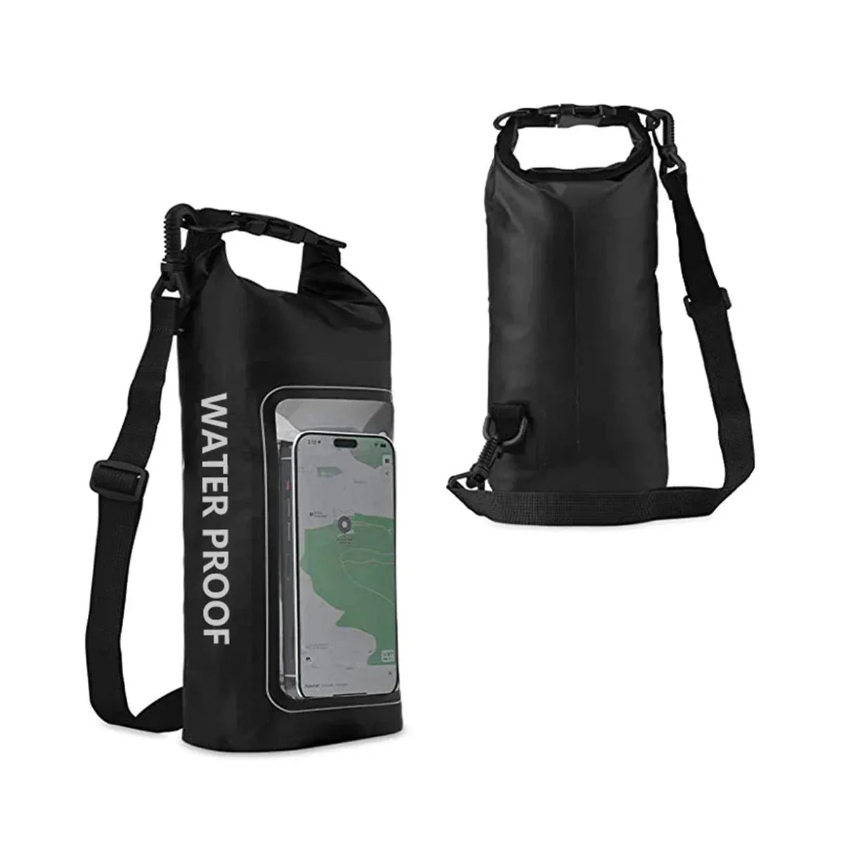 Phone Pouch Waterproof PVC Touchscreen Window Detachable Strap