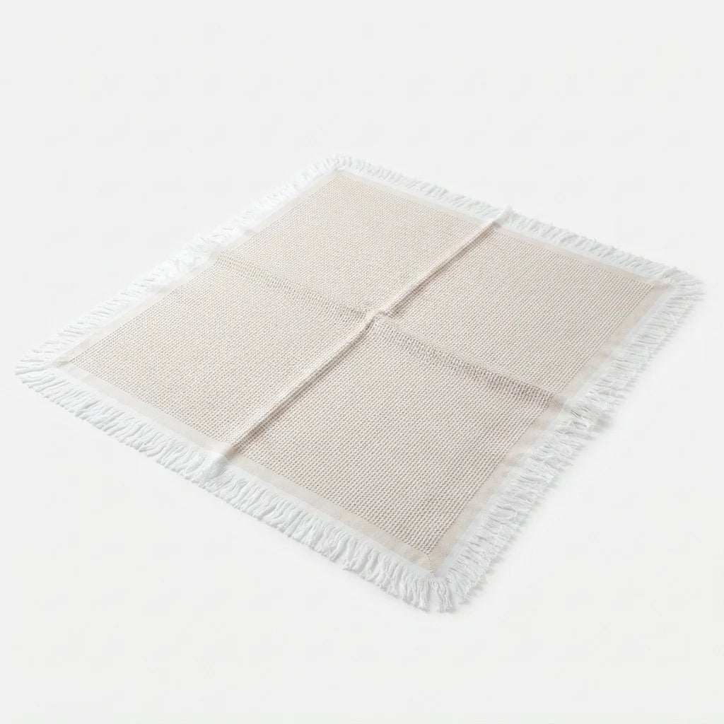 Picnic Blanket Fringed Boho Waterproof Backing & Machine Washable