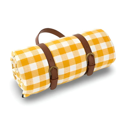 Picnic Blanket Water-Repellent Underside Foldable With Carry Handle