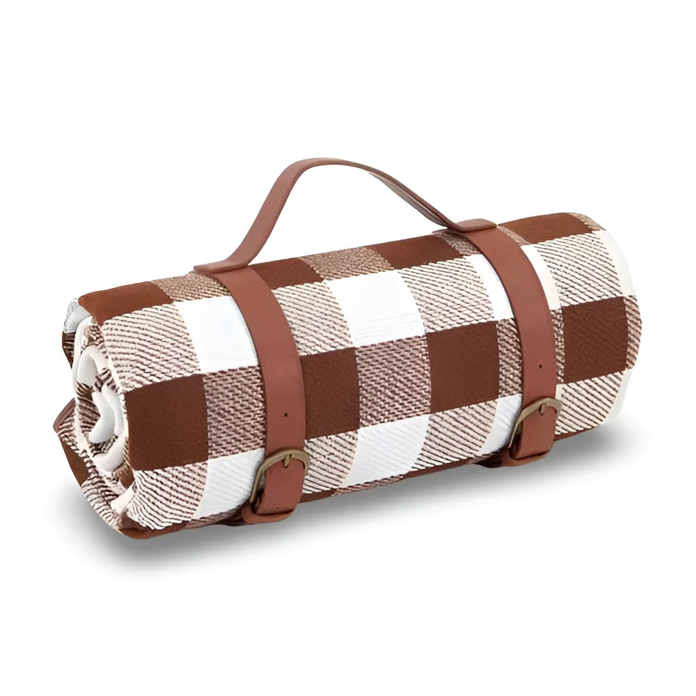 Picnic Blanket Water-Repellent Underside Foldable With Carry Handle