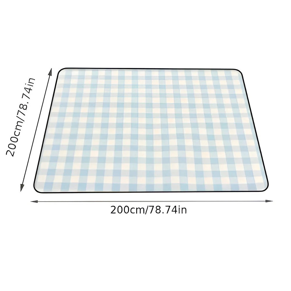 Picnic Blanket Water-Repellent Underside Foldable With Carry Handle