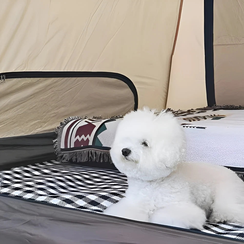 Picnic Blanket Water-Repellent Underside Foldable With Carry Handle