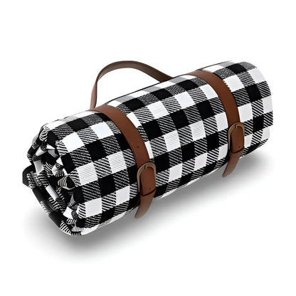 Picnic Blanket Water-Repellent Underside Foldable With Carry Handle