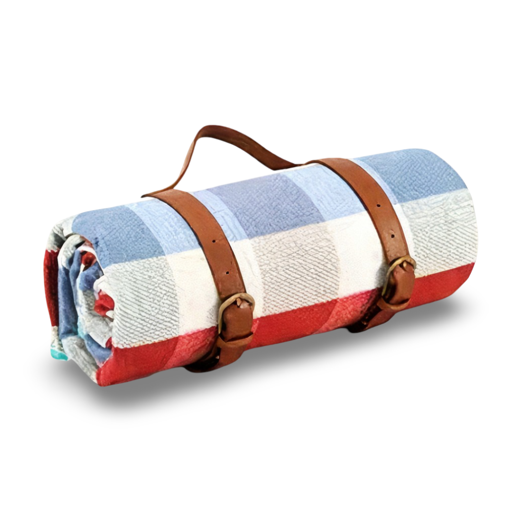 Picnic Blanket Waterproof Backing & Fleece Top Foldable