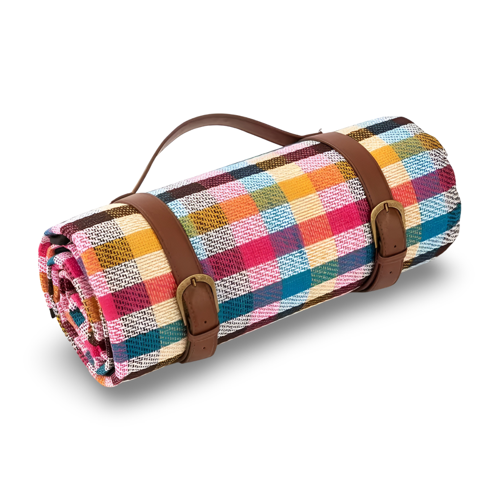Picnic Blanket Waterproof Backing & Fleece Top Foldable