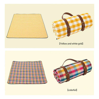 Picnic Blanket Waterproof & Padded Leather Carrying Strap