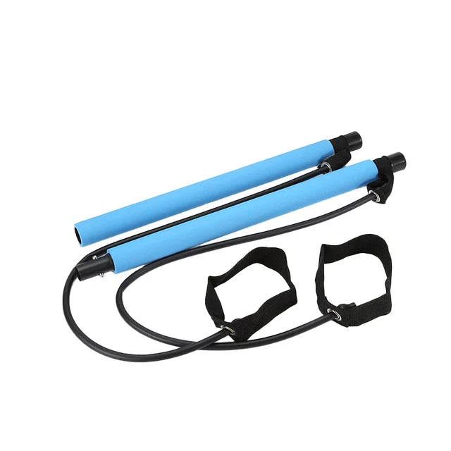 Pilates Bar Adjustable Resistance Bands Lightweight & Portable