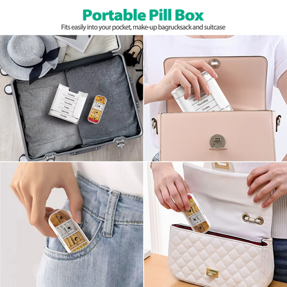 Pill Organizer 7-Day Color-Coded Large Compartments