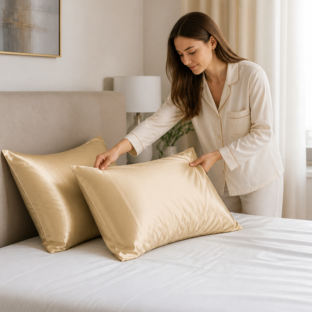 Pillowcase Set Silky Polyester Machine Washable Set of 2