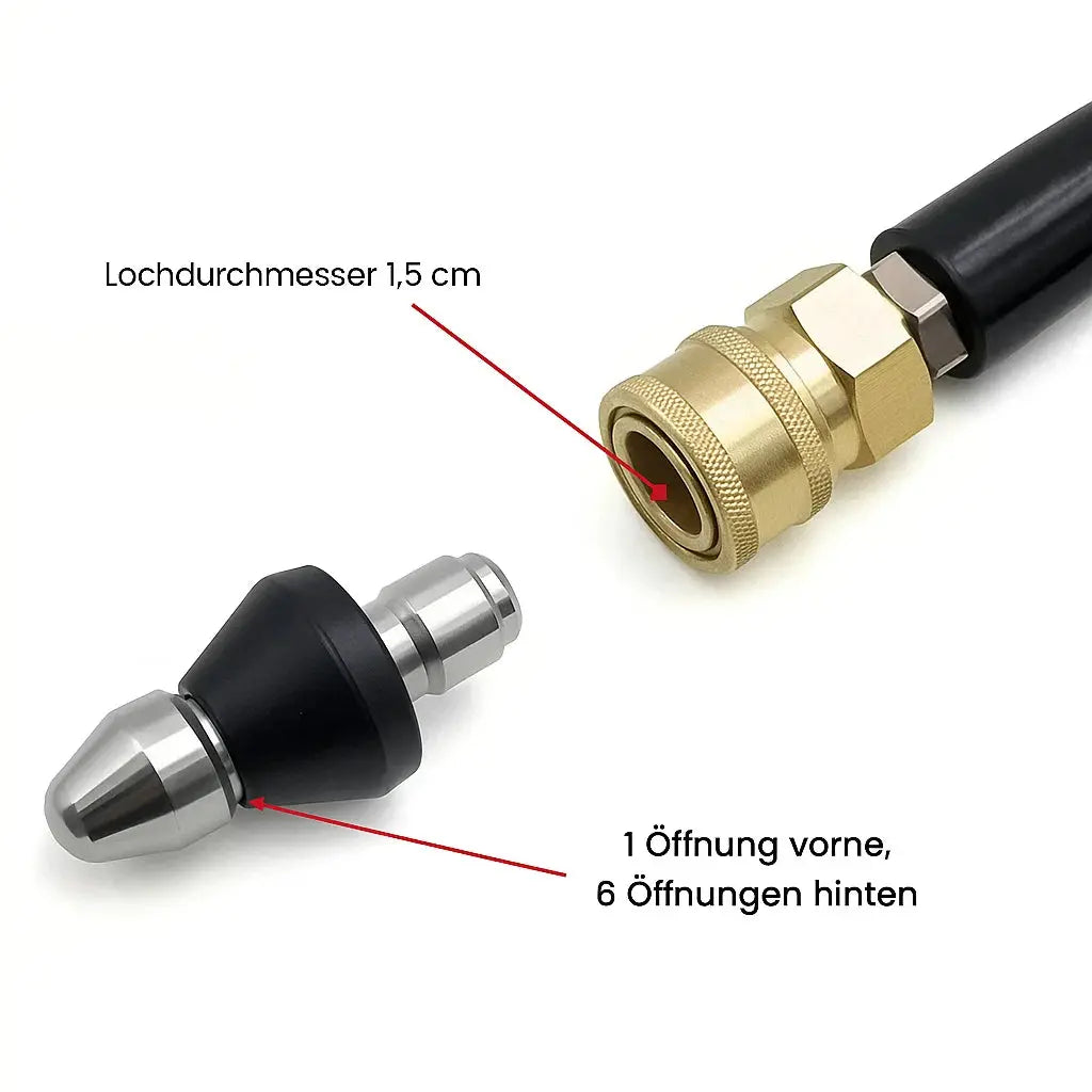 Pipe Cleaning Nozzle High-Pressure Stainless Steel & Brass