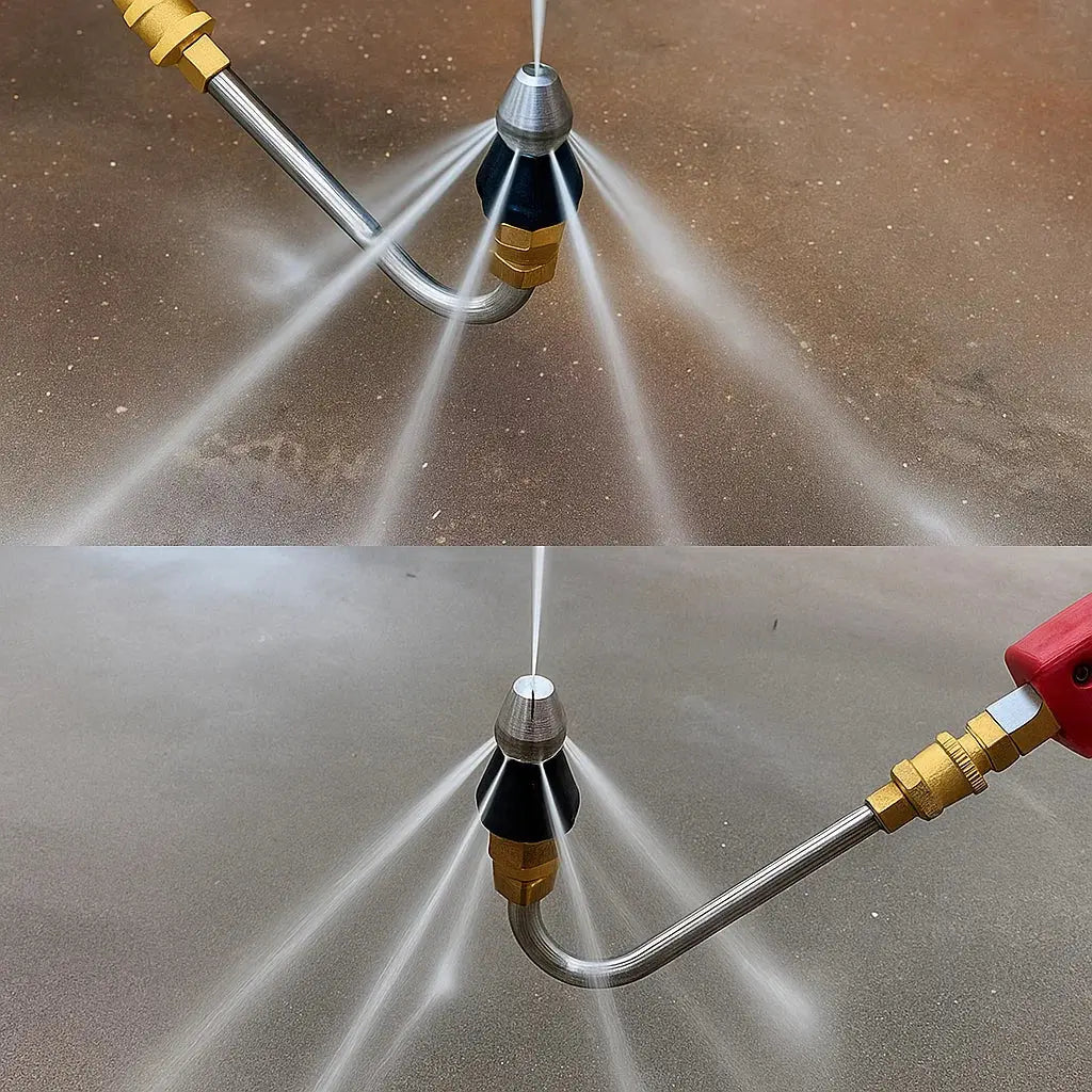 Pipe Cleaning Nozzle High-Pressure Stainless Steel & Brass