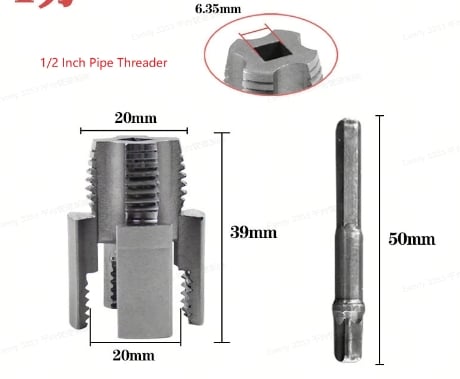 Pipe Threader Dual Internal & External Aluminum Alloy