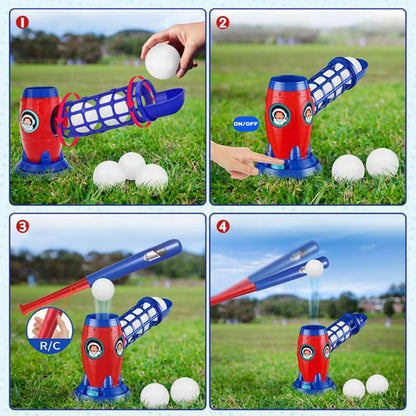 Pitching Machine Electric & Remote Control With Foam Balls