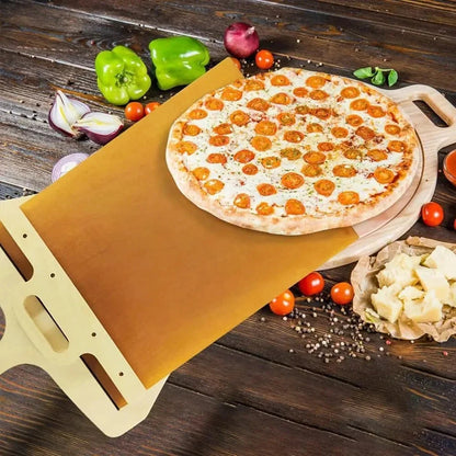 Pizza Peel Slim Stainless Steel Blade & Wooden Handle