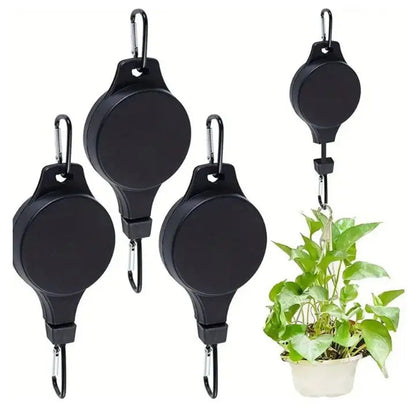 Plant Pulley System Ceiling-Mounted Easy-Adjust Steel Hardware