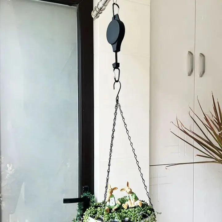 Plant Pulley System Ceiling-Mounted Easy-Adjust Steel Hardware