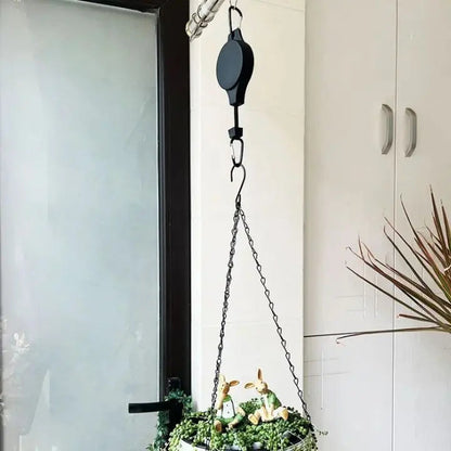 Plant Pulley System Ceiling-Mounted Easy-Adjust Steel Hardware