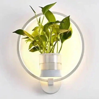 Plant Wall Light Warm LED & Integrated Glass Vase