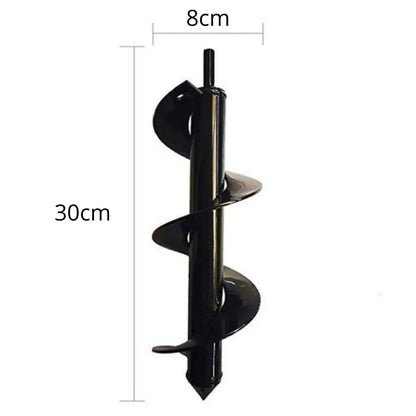 Planting Auger Powder-Coated Steel Universal Hex Shank 11.8 Inch