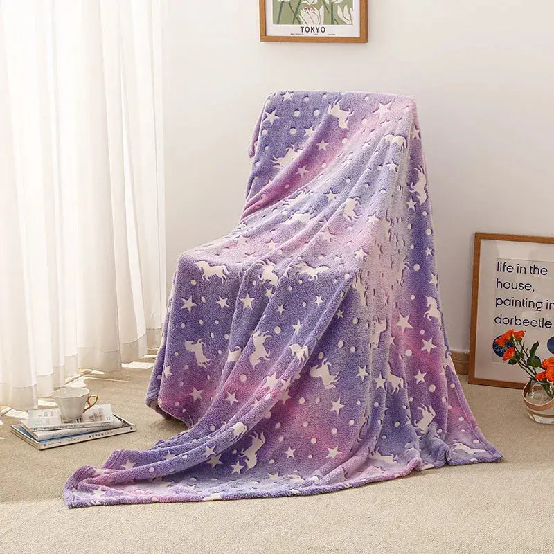 Plush Blanket Glow-in-the-Dark Soft Polyester