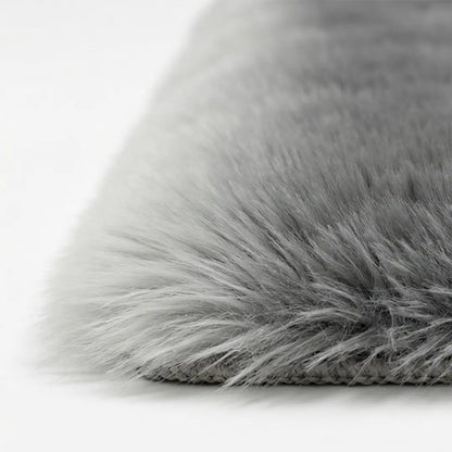 Plush Faux Fur Rug 1.57-Inch Pile Non-Slip Felt Backing