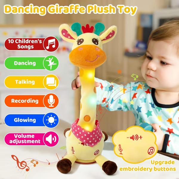 Plush Toy Giraffe 60 Songs & Voice Repeater