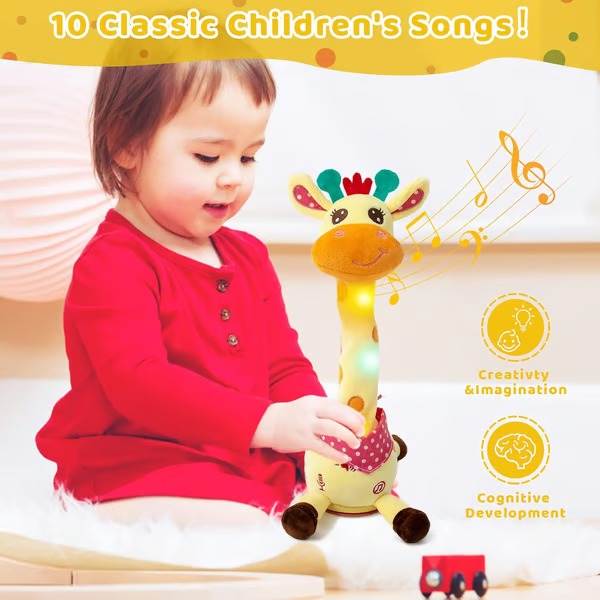 Plush Toy Giraffe 60 Songs & Voice Repeater