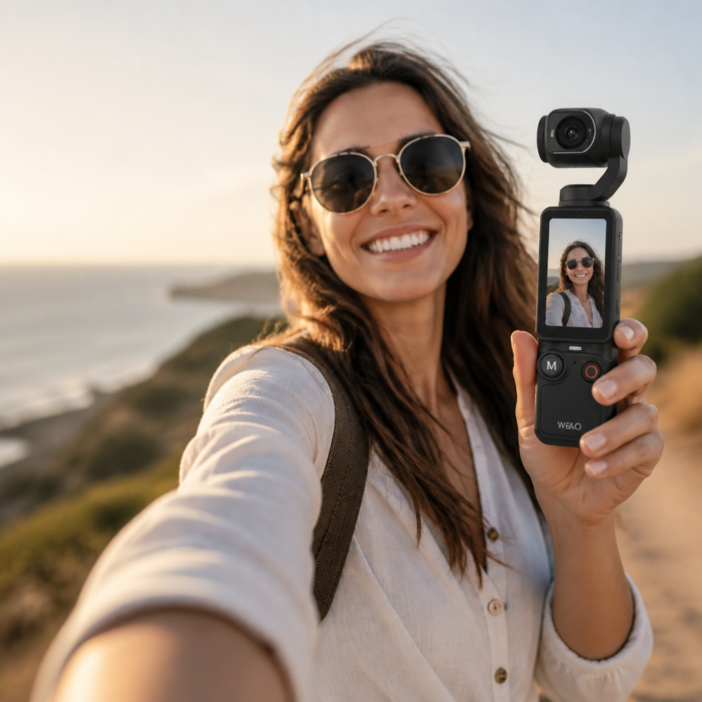 Pocket Camera 1080P Image Stabilization Foldable Touchscreen