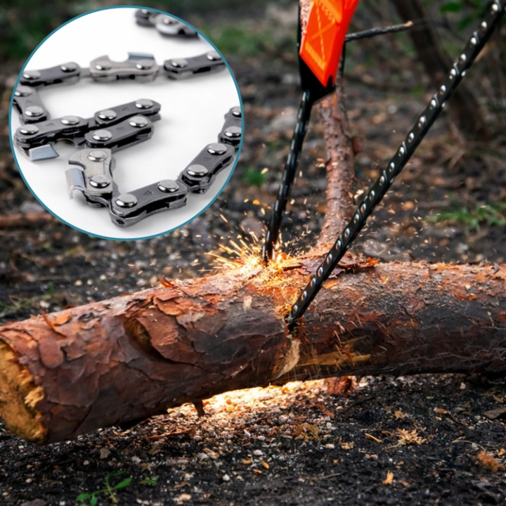 Pocket Chainsaw Foldable 65 Mn Steel Fire Starter